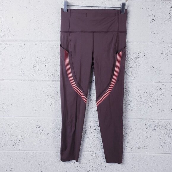 Lululemon Speed Limit Crop Legging Cherry Cola Nulu Size 6 LW6AUTS - Picture 1 of 9